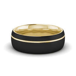Bogart's Black and Gold Tungsten Men's Wedding Band