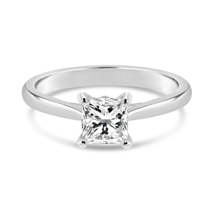 1.02CT Lab Grown Princess Cut Solitaire Engagement Ring